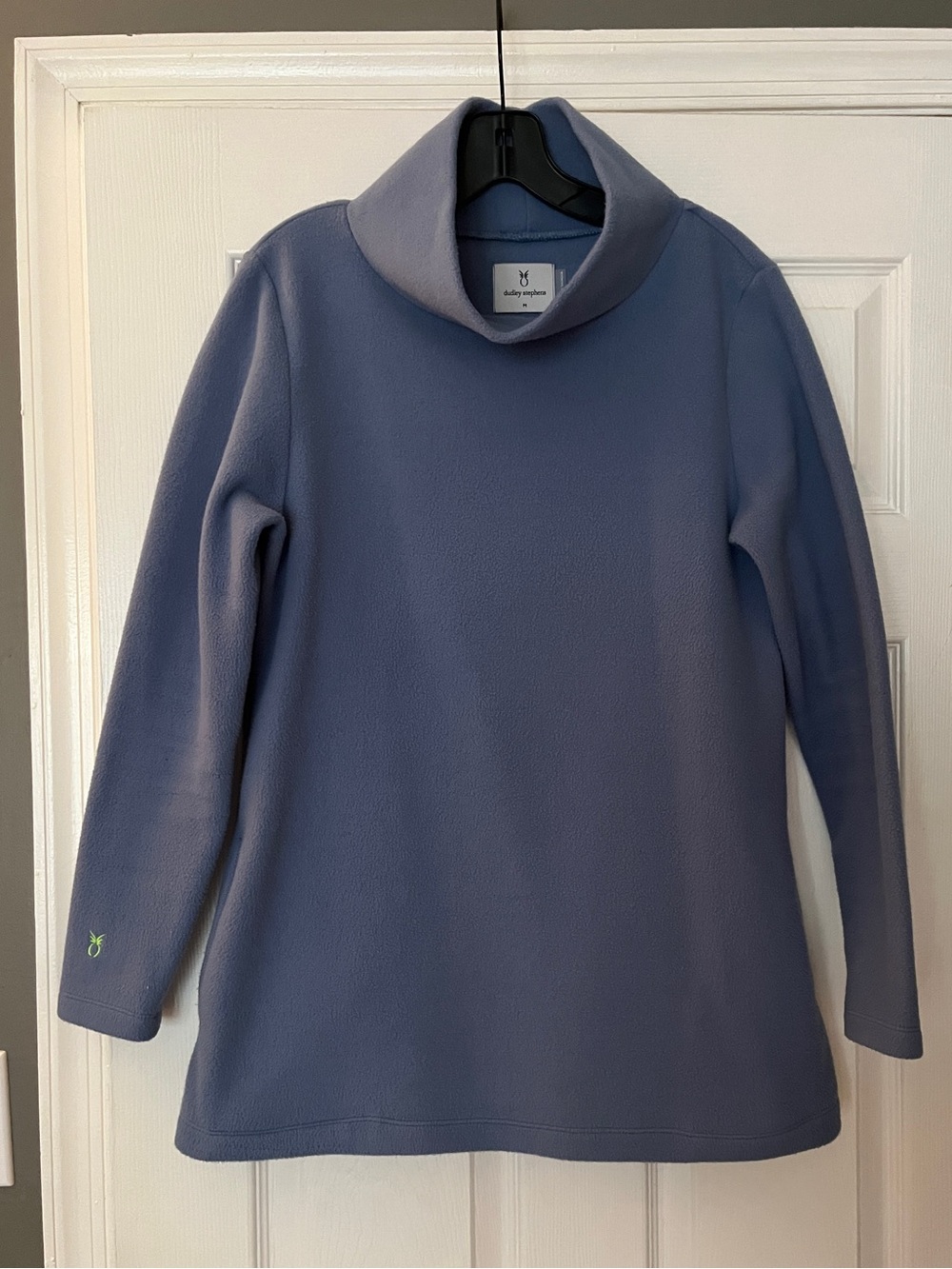 Dudley Stephens Cobble Hill Funnelneck in Vello Fleece - Slate Blue